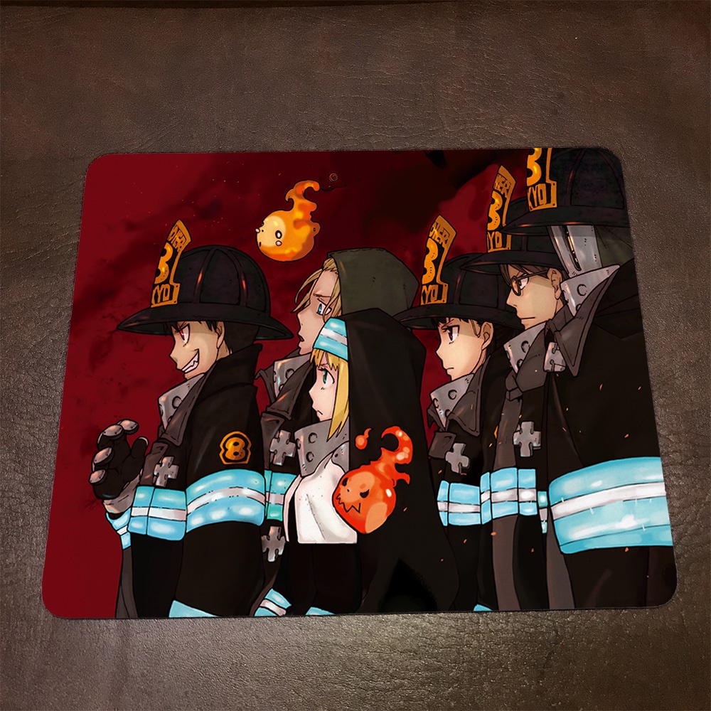 Lót chuột máy tính Anime Fire Force Wallpapers 1 Mousepad cao su êm ái. Nhận in theo yêu cầu