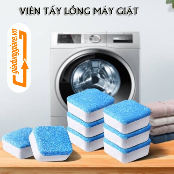 Hộp 12 Viên tẩy vệ sinh lồng MÁY GIẶT sủi sạch vi khuẩn tẩy sạch cặn bẩn lồng giặt - giadunggiare.vn