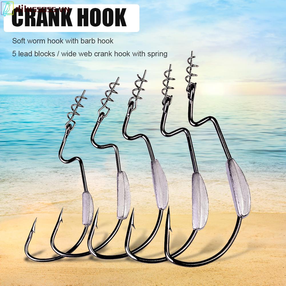 Set 5 Lưỡi Câu Cá Mềm 1.5g 2.5g 3g Chuyên Dụng