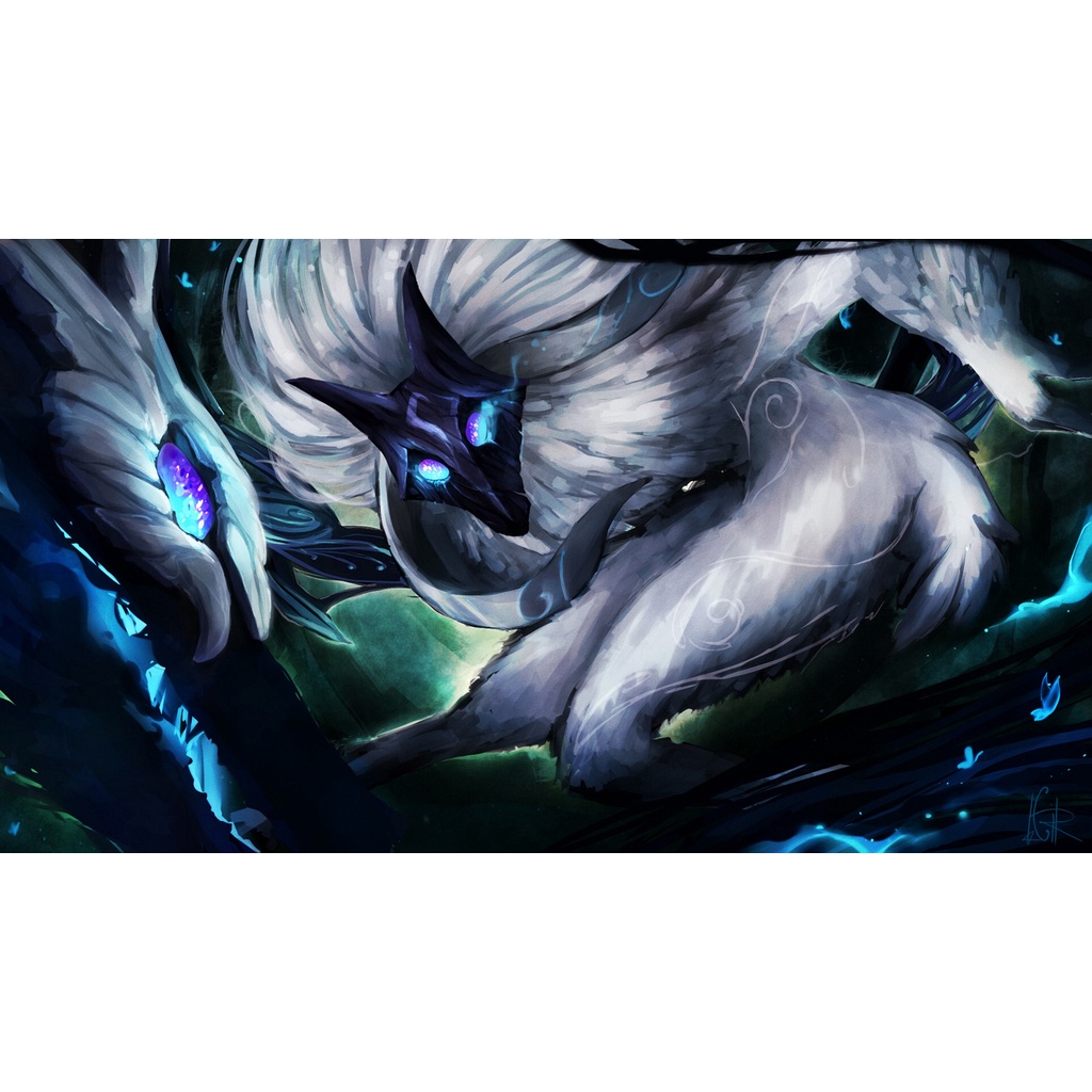 Poster A3, A4, A5 dán tường League of Legends, decal trang trí có keo KINDRED - Mẫu 2, nhận in theo yêu cầu