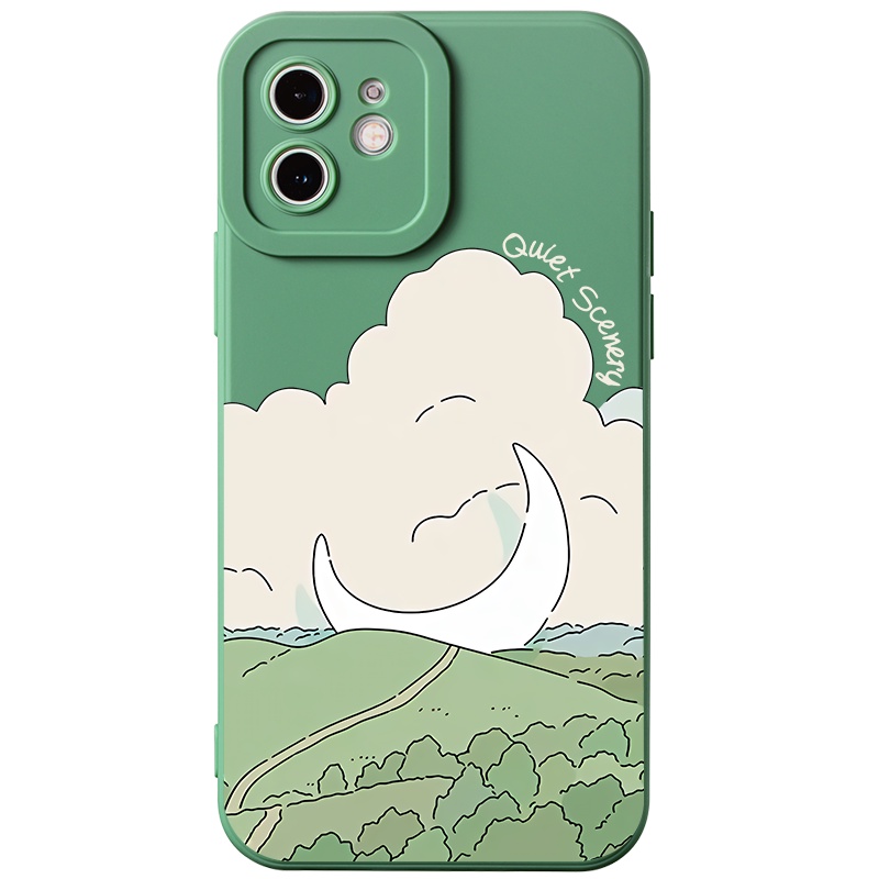 Ốp lưng JURSUE mềm viền vuông hình dễ thương đẹp Cho iPhone 14 13 12 11 Pro Max SE 2020 X XR XS 8 7 ip 6S 6 Plus Y2217