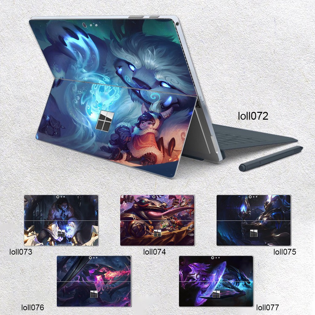 Skin dán hình Liên Minh Huyền Thoại x10 cho Surface 3 2015; Go, Go 2, Go 3; Pro 2 3 4 5 6 7 8 X