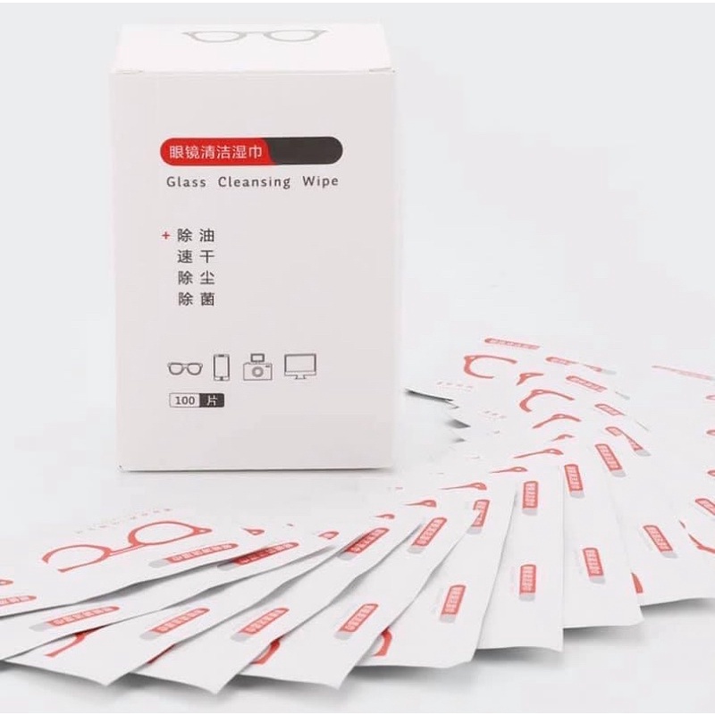 Hộp 100miếng lau kính tiện lợi