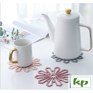 Combo 5 Tấm lót nồi, miếng lót nồi chống nóng, vòng tròn hình hoa tuyết xinh xắn GD179-LNTuyetnho-5 (ngẫu nhiên)