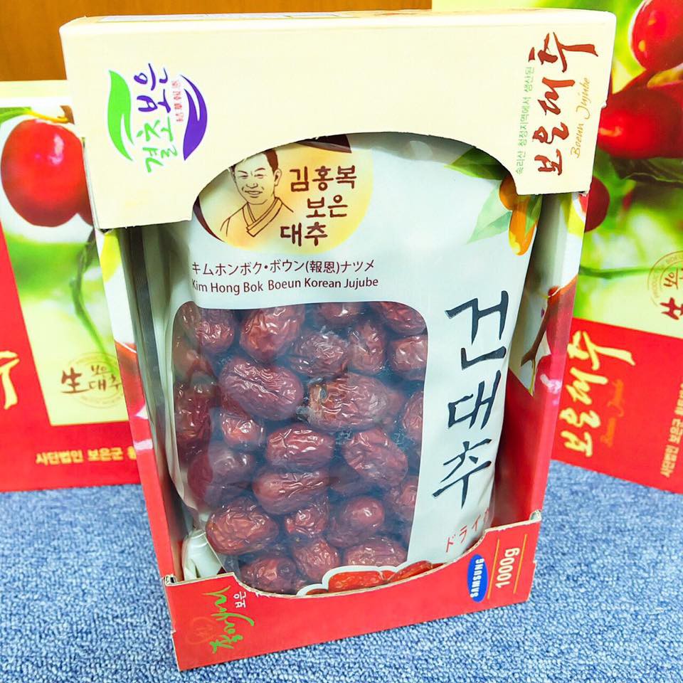 Táo Đỏ Hàn Quốc Nunuts [Hộp 1kg] - Trái Cây Sấy Khô, Không Tẩm Ướp, Không Chất Bảo Quản