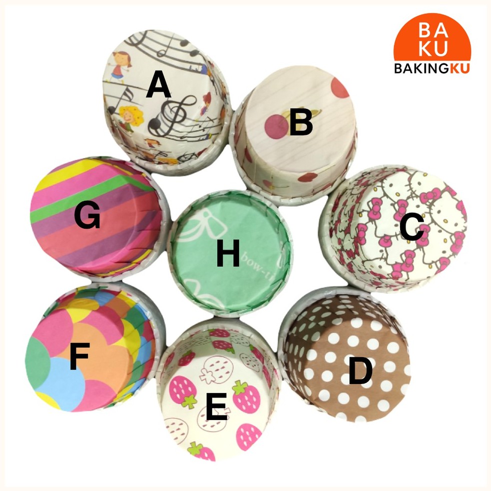 Set 10 Cốc Giấy Cứng 5cm Chống Dính Đựng Bánh Cupcake Tiện Dụng