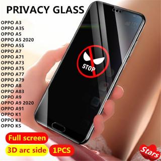 Kính Cường Lực Chống Nhìn Trộm Cho OPPO A3 A3S A5S A7 A71 A73 A79 A8 A83 A91 A5 A9 2020 Reno Z Realme C11 C15 5i 5 5S 6i