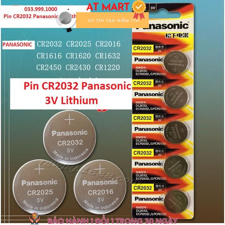 Vỉ 5 Viên Pin Panasonic CR2032 / CR2025 / CR2016 / CR1632 / CR1220 / CR1620 / CR1616 / CR2430 /CR2450 Made in Indonesia