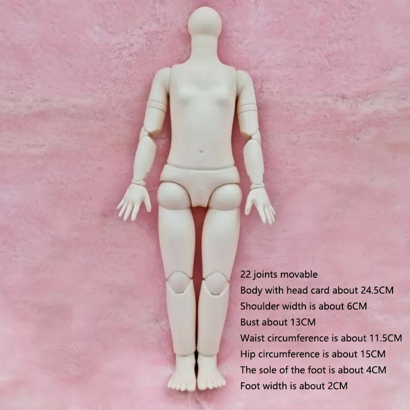 Búp Bê Hoạt Hình bjd 28cm Tỉ Lệ 1 / 6 Mặc Đồ Trang Điểm Xinh Xắn