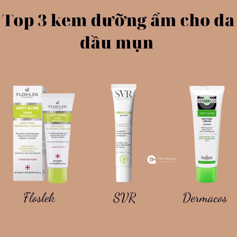 Dermacos Kem Giảm Bóng Nhờn, Giảm Mụn Farmona Dermacos Anti Acne Matting Cream 50ml - Chứa Bùn Hoạt Tính