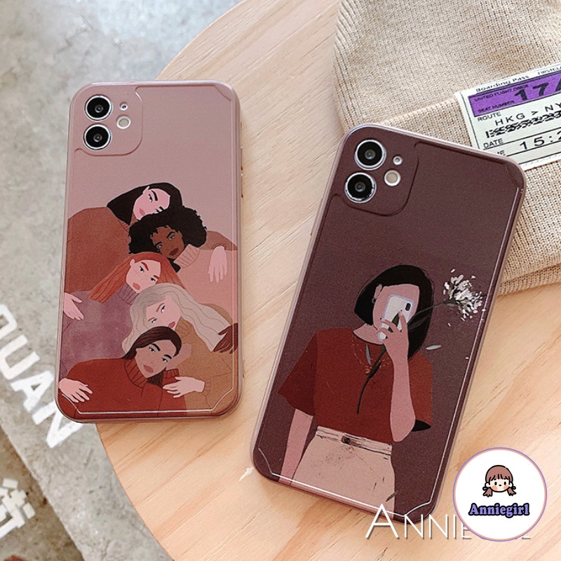 Ốp lưng TPU silicon họa tiết những cô gái phong cách retro cho IPhone 12 11 Pro Max XR Xs Max 8 7 Plus | BigBuy360 - bigbuy360.vn
