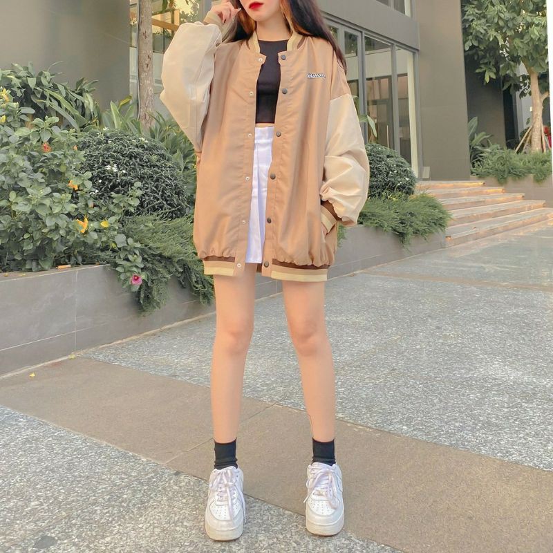 Áo khoác Bomber bóng chày Ulzzang nam nữ unisex form rộng - WASNT | BigBuy360 - bigbuy360.vn