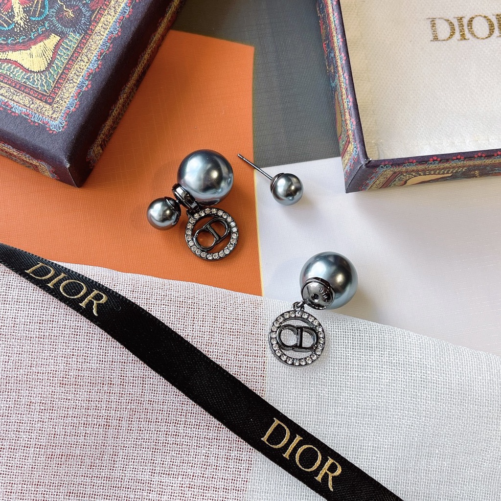 Bông Tai Dior Bằng Thép Titan Hình Chữ CD Thời Trang Cho Nữ