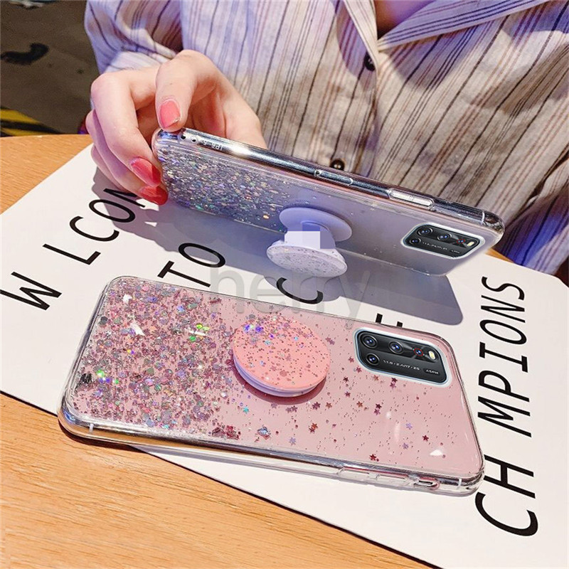 Ốp lưng TPU Bầu trời đầy sao tỏa sáng Có giá đỡ điện thoại di động vỏ điện thoại Cho Oppo F11 F9 Pro Reno 5 4 4F 3 2F 2 4G Chống Sock Chống Trầy Chống vết dầu