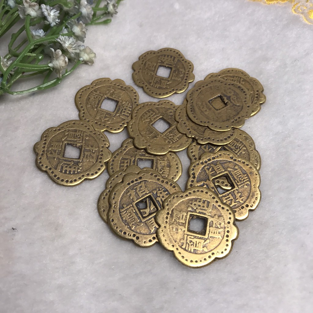 Combo 5 đồng tiền hoa mai bằng đồng kt 3cm | BigBuy360 - bigbuy360.vn