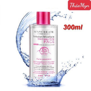 Nước tẩy trang MayCreate 300ml Kèm Bông Tẩy Trang Miniso