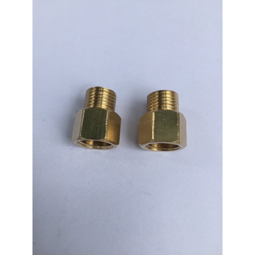 2 chiếc lơ đồng đầu nối đồng ren trong 12-ren ngoài 12