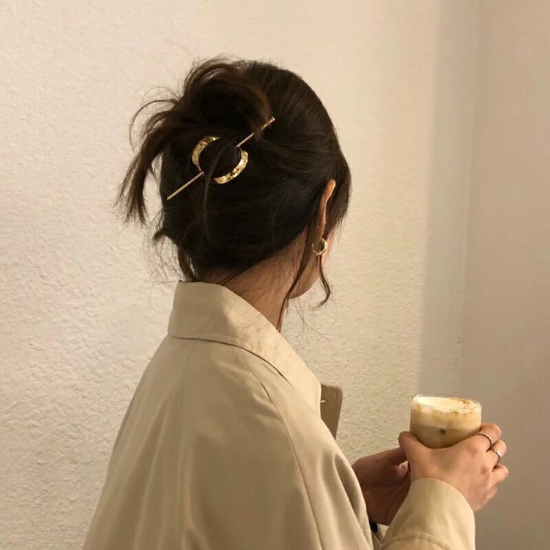 Kẹp tóc kim loại phong cách retro trẻ trung thời trang cho nữ