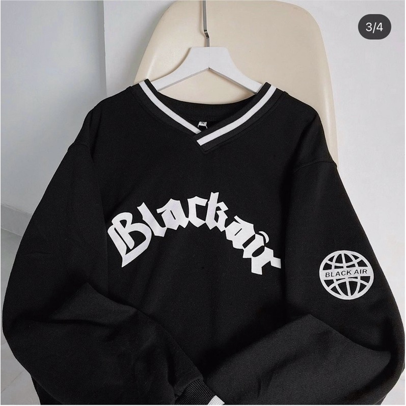 Áo khoác sweater chui đầu nỉ ngoại in chữ unisex ulzzang nam nữ
