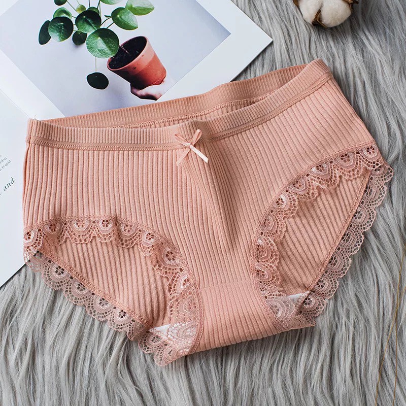 Quần Lót Nữ ❤️FREESHIP❤️ Quần Lót Nữ cotton gân tăm viền ren siêu mềm mịn thoáng mát mã 1778 | BigBuy360 - bigbuy360.vn