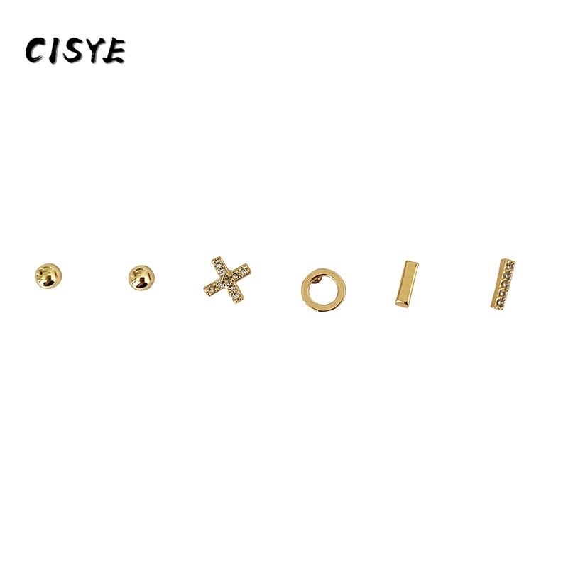 Set 6 khuyên tai nữ thời trang đơn giản