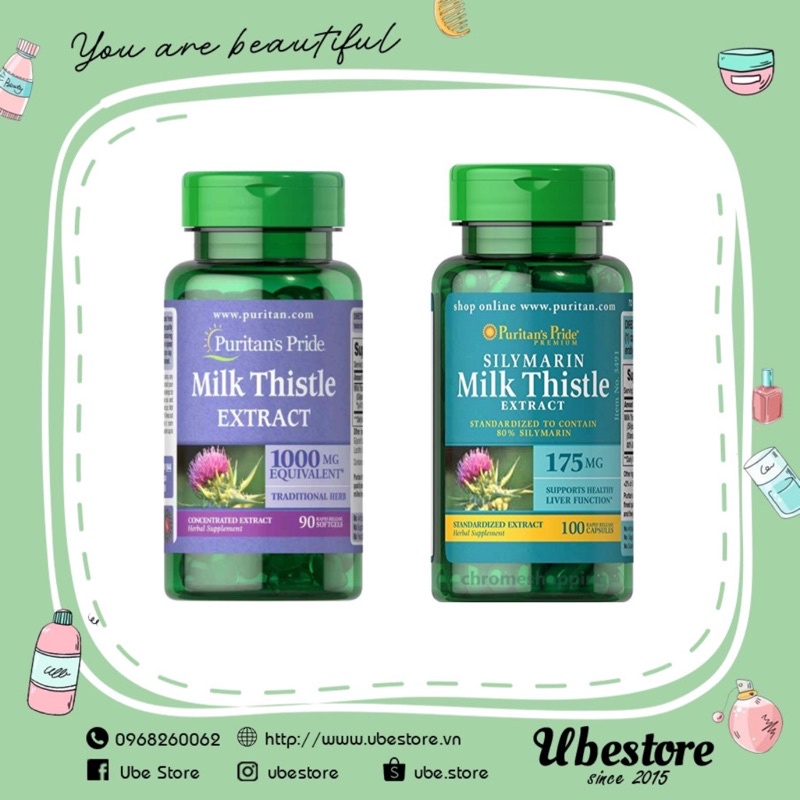 VIÊN UỐNG HỖ TRỢ THẢI ĐỘC GAN PURITANS PRIDE MILK THISTLE EXTRACT