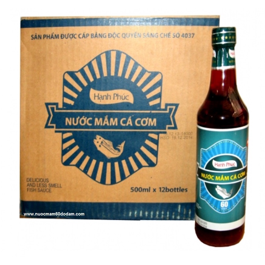 Nước mắm cá cơm Hạnh Phúc, nước mắm ngon 60 độ đạm, chai nhí 50ml