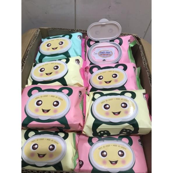 Khăn giấy ướt Thiên Phúc 120 tờ chính hãng,mềm mịn độ ẩm vừa đủ Shop Hiếu Linh