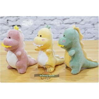 Gấu bông Khủng long, gấu bông khủng long răng chìa xanh lá, hồng, vàng 20cm