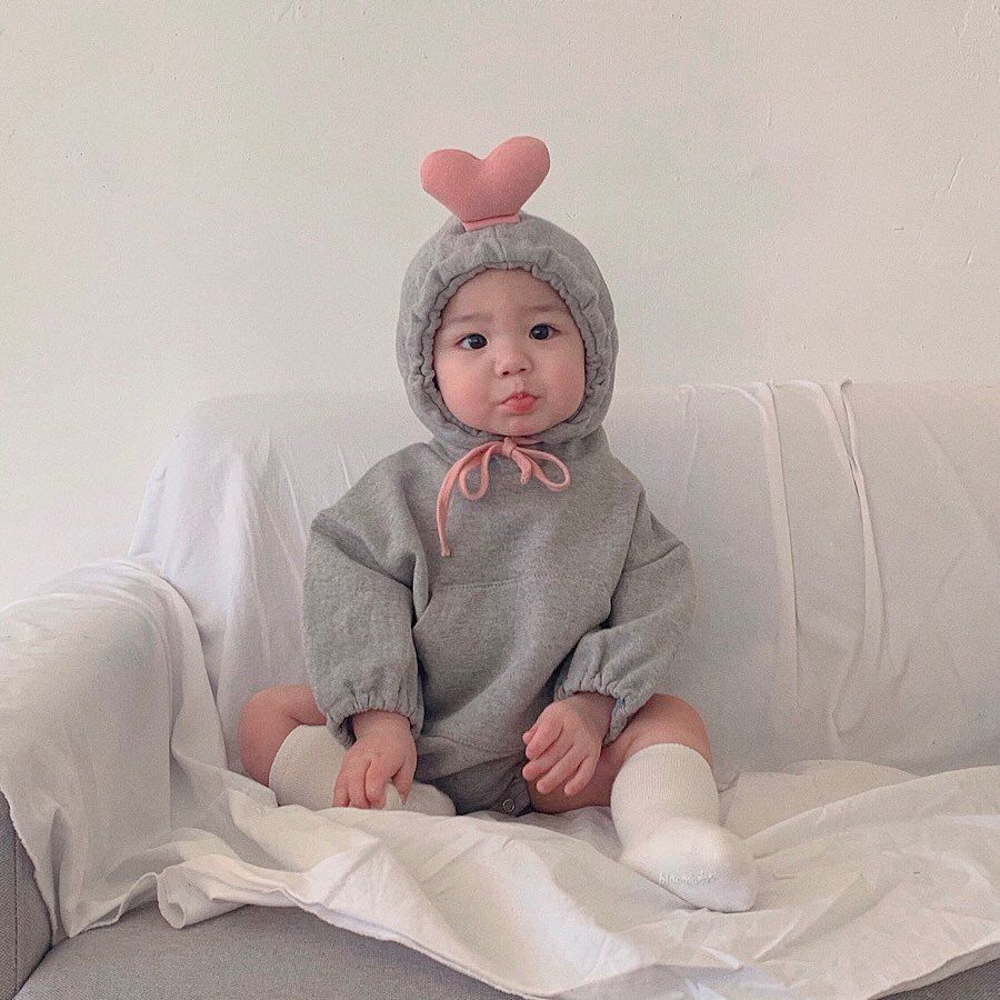 Bộ Áo Liền Quần Dễ Thương Cho Bé Gái Sơ Sinh