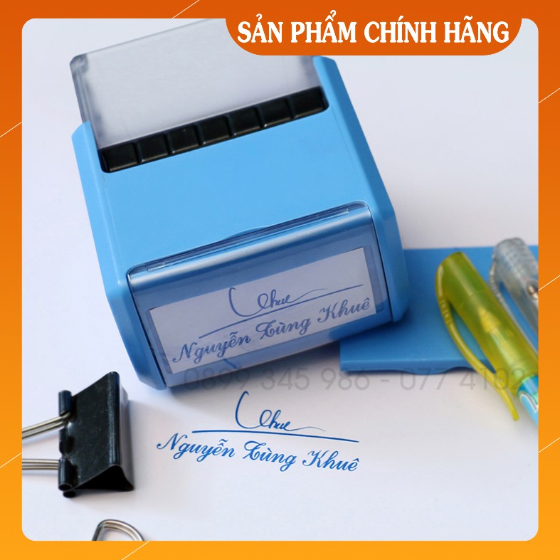 Con dấu chữ ký kèm tên làm theo yêu cầu 22x58mm hãng TDstamp