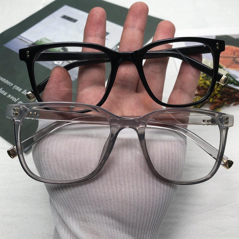 Mắt Kính Gọng Vuông Oversize Đơn Giản Phong Cách Hàn Quốc