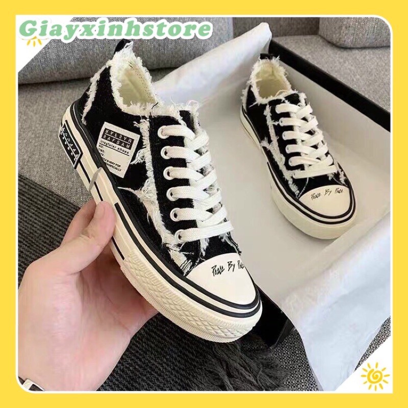 Giày Thể Thao Màu Đen Đế Bệt Đi Du Lịch Thể Thao Thời Trang 2020 -Giayxinhstore