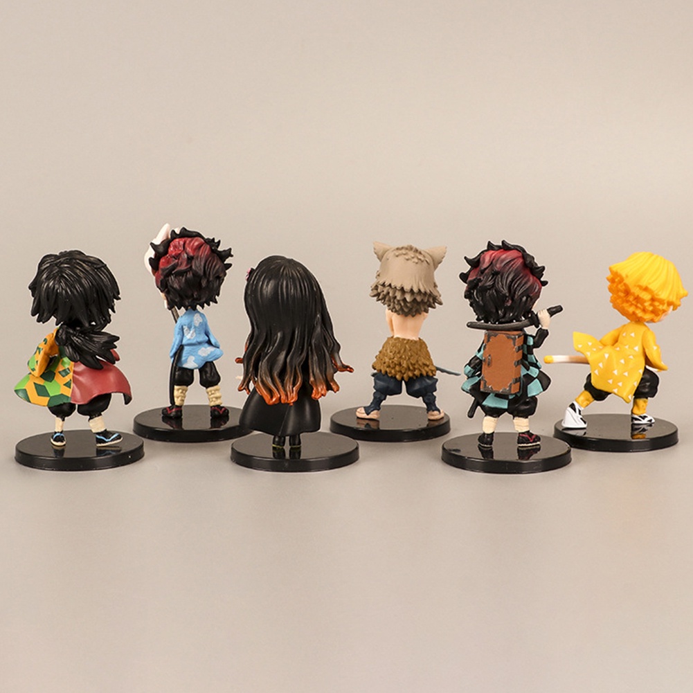 Set 6 mô hình nhân vật phim Demon Slayer