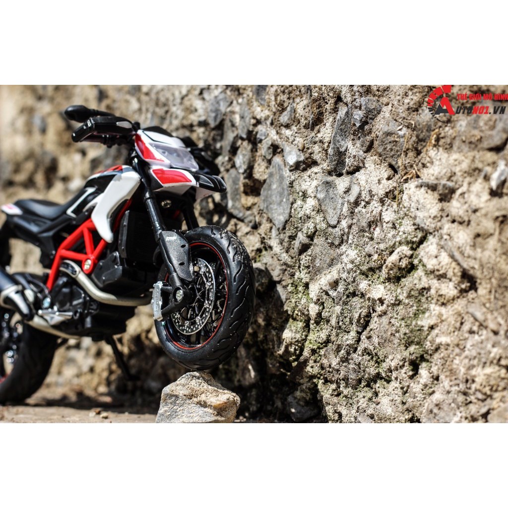 MÔ HÌNH DUCATI HYPERMOTARD RED WHITE 1:12 MAISTO 5034