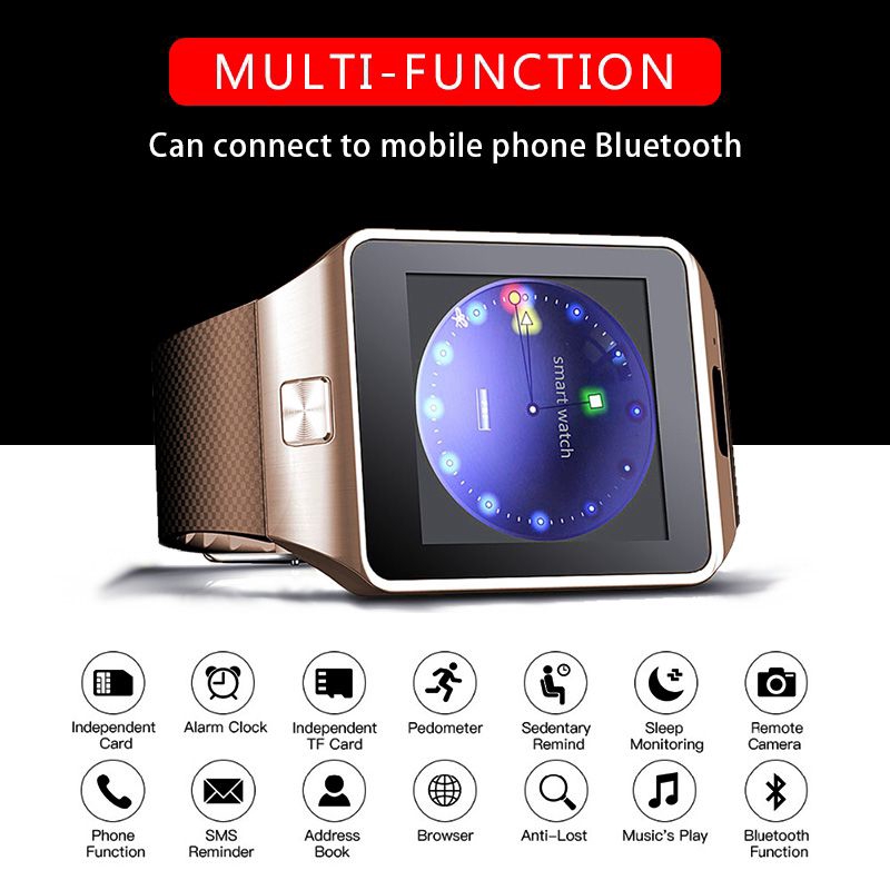 Smart Watch DZ09 Smart Clock Support TF SIM Camera Men Women Sport Bluetooth Camera Wristwatch For Android