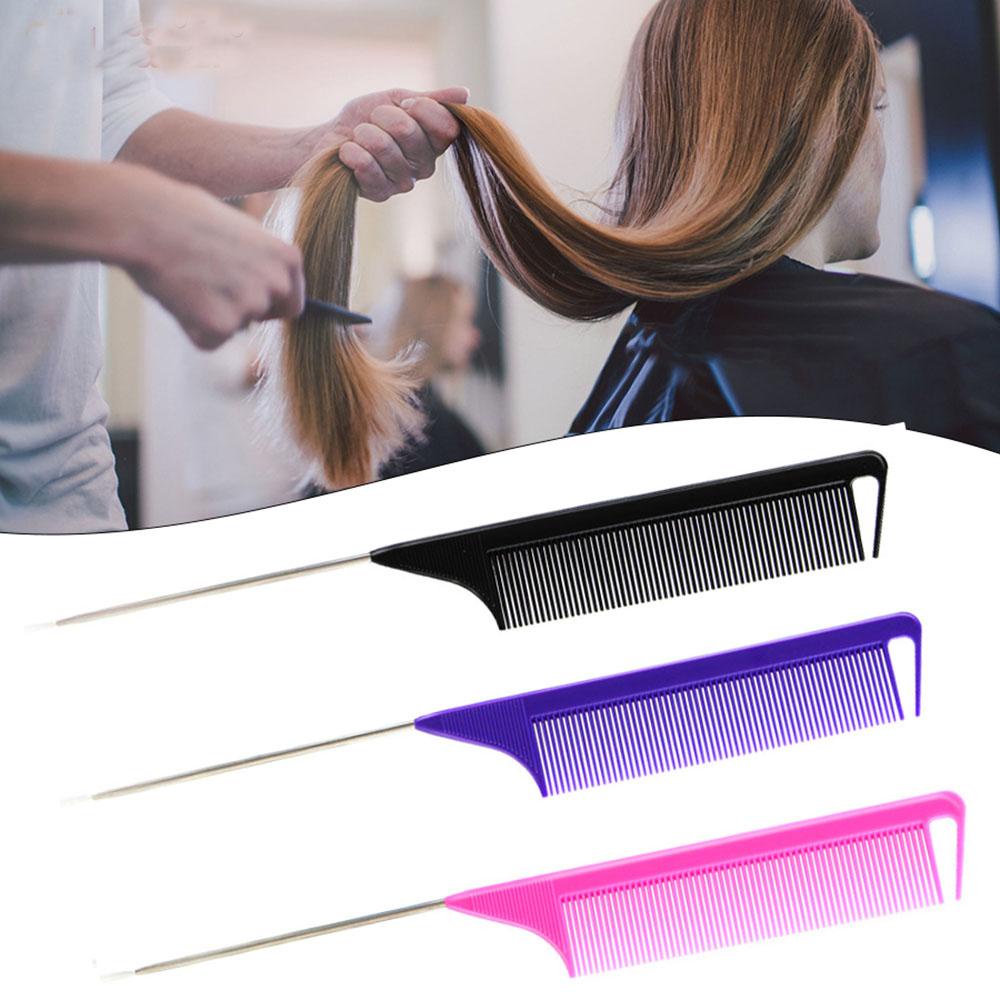 CLEOES Lược Chải Tóc Thẳng Răng Mảnh Bằng Thép Không Gỉ