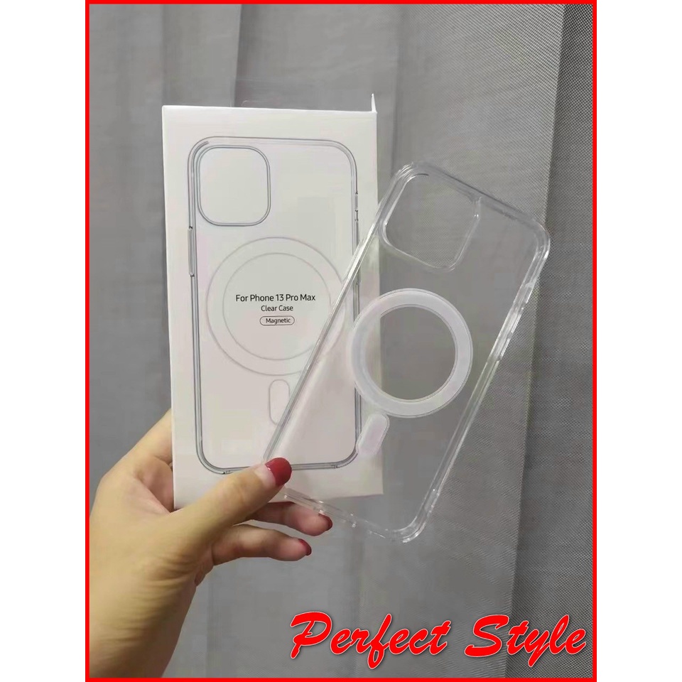 Ốp lưng Magsafe Case for IP 13 12 11 Pro Max xs max Chống Sốc từ tính Trường hợp trong suốt