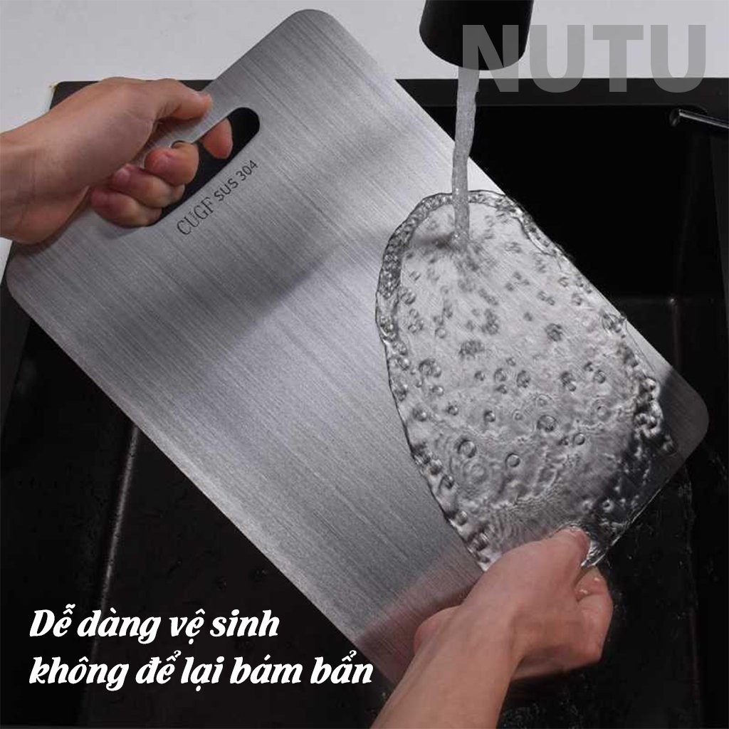 Thớt Inox 304 Kháng Khuẩn Cừờng Lực, Vệ Sinh Dễ Dàng, Chống Mốc