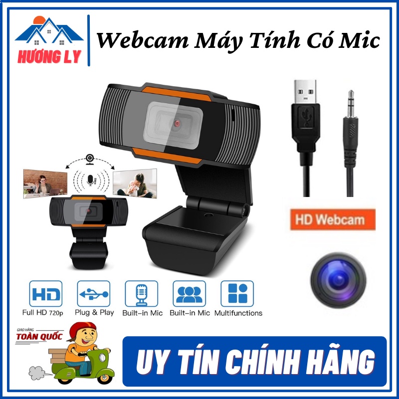 Webcam Máy Tính Có Mic Hỗ Trợ Học Online Livestream Và Làm Việc Hình Ảnh Âm Thanh Rõ Nét - Bảo Hành 12 Tháng