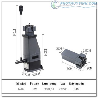 Lọc váng hồ cá SunSun JY-02 - Lọc hút mặt bể cá cảnh (Hàng Công Ty)