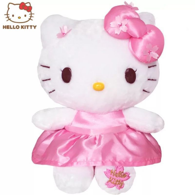 Gấu bông mèo Hello kitty màu hồng 25cm siêu cute cho các nàng