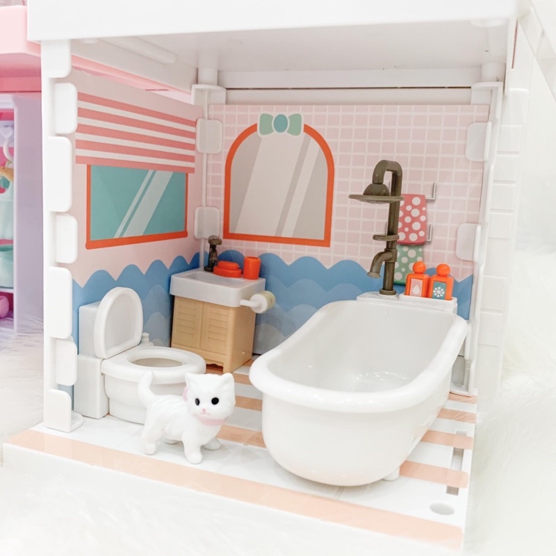 Bộ Đồ Chơi Ngôi Nhà Búp Bê Thông Minh Cho Bé Gái 3 Tầng Little World - Mây Kids