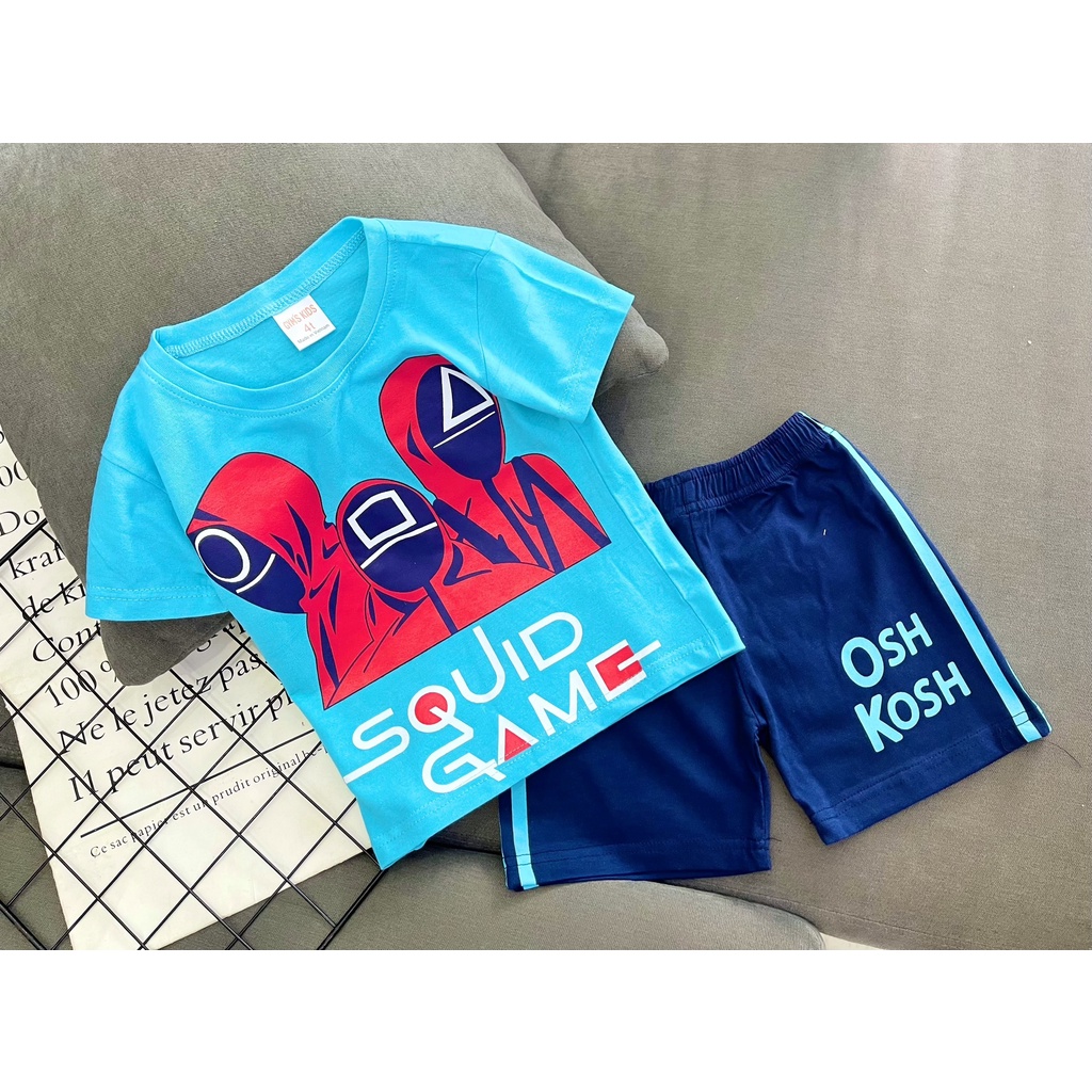 Đồ bộ bé trai ngắn tay 3-5 tuổi thun Cotton Jennie kids mềm mại thấm hút mồ hôi J373