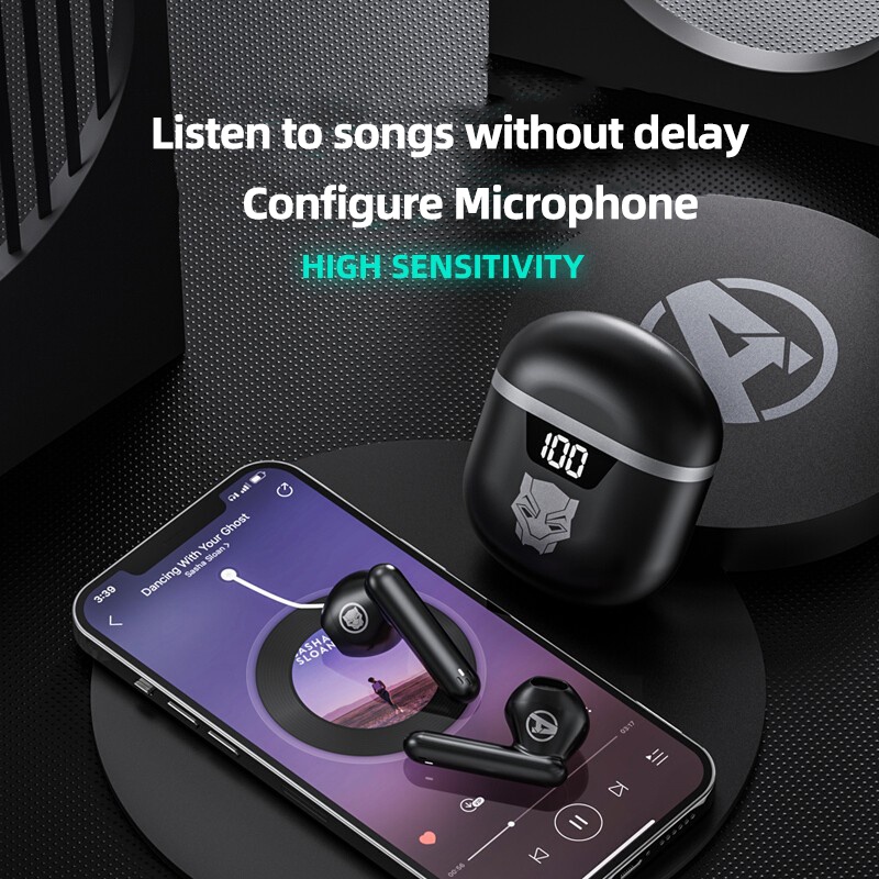 Tai nghe Bluetooth 5.0 không dây Disney BTMV11 có mic chơi game âm stereo giảm ồn không thấm nước