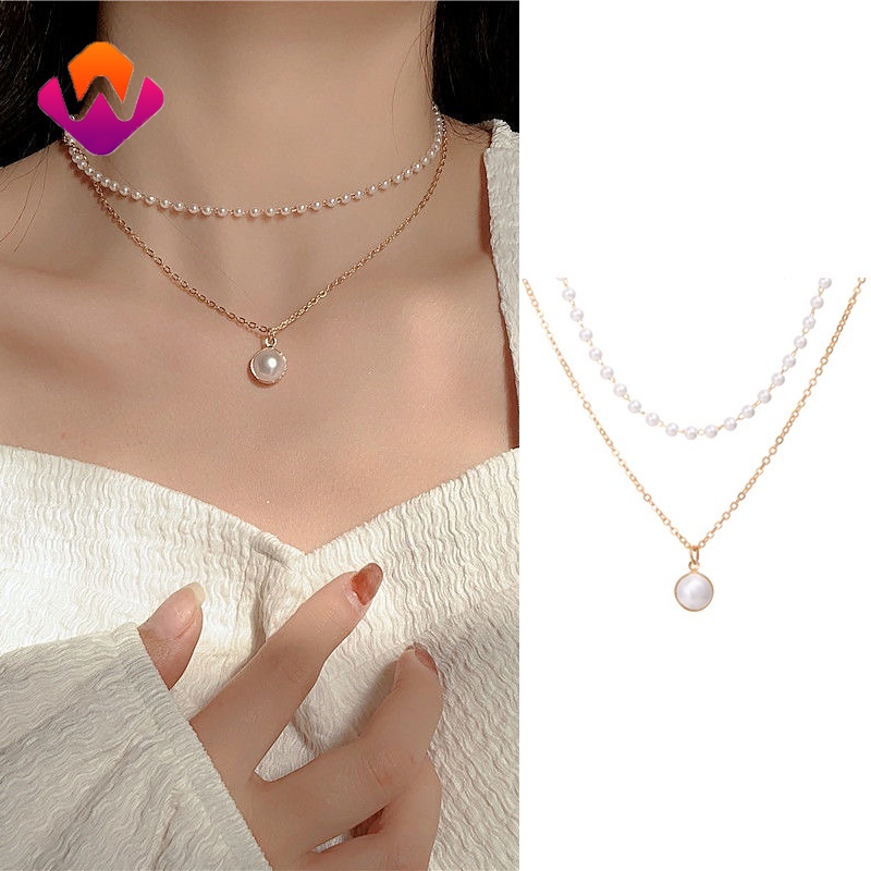 Dây chuyền hai lớp sáng tạo mặt hình bướm trái tim ngôi sao thời trang Hàn Quốc cho nữ
