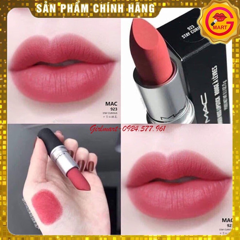 [CAM KẾT] Son MAC Powder Kiss Màu 923 Stay Curious Đỏ Cam Đất