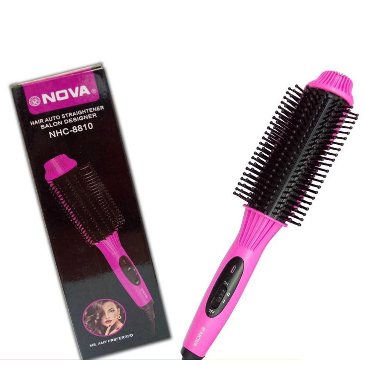 Lược điện đa năng Nova, lược điện chải tóc, duỗi tóc uốn cụp 3 in 1 - UỐN CỤP, XOĂN PHỒNG CHỐNG GIẬT
