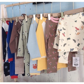 [Thanh Lý Hàng Quảng Châu] Bộ Dài Thun Cotton Co Dãn Cho Bé (có sẵn)
