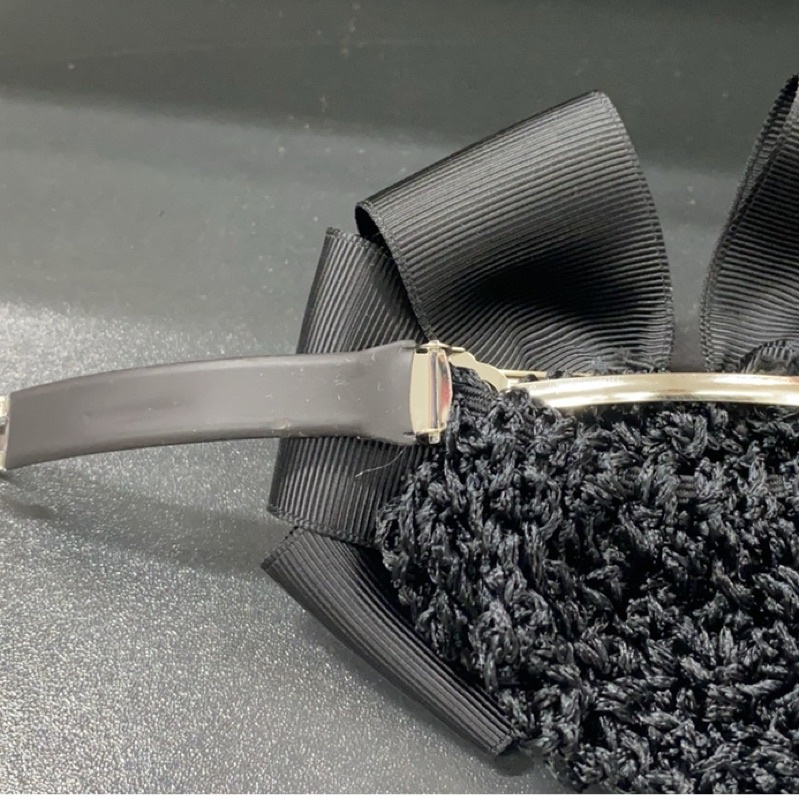 *cặp tóc búi công sở:mẫu nơ 3 tầng,màu đen